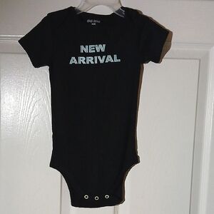 Okie Dokie Black and Blue 'New Arrival' Bodysuit